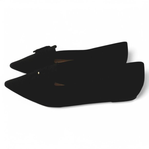 Journee Collection Women's Audrey Buckle Pointed Toe Ballet Flats - Black - Picture 6 of 8